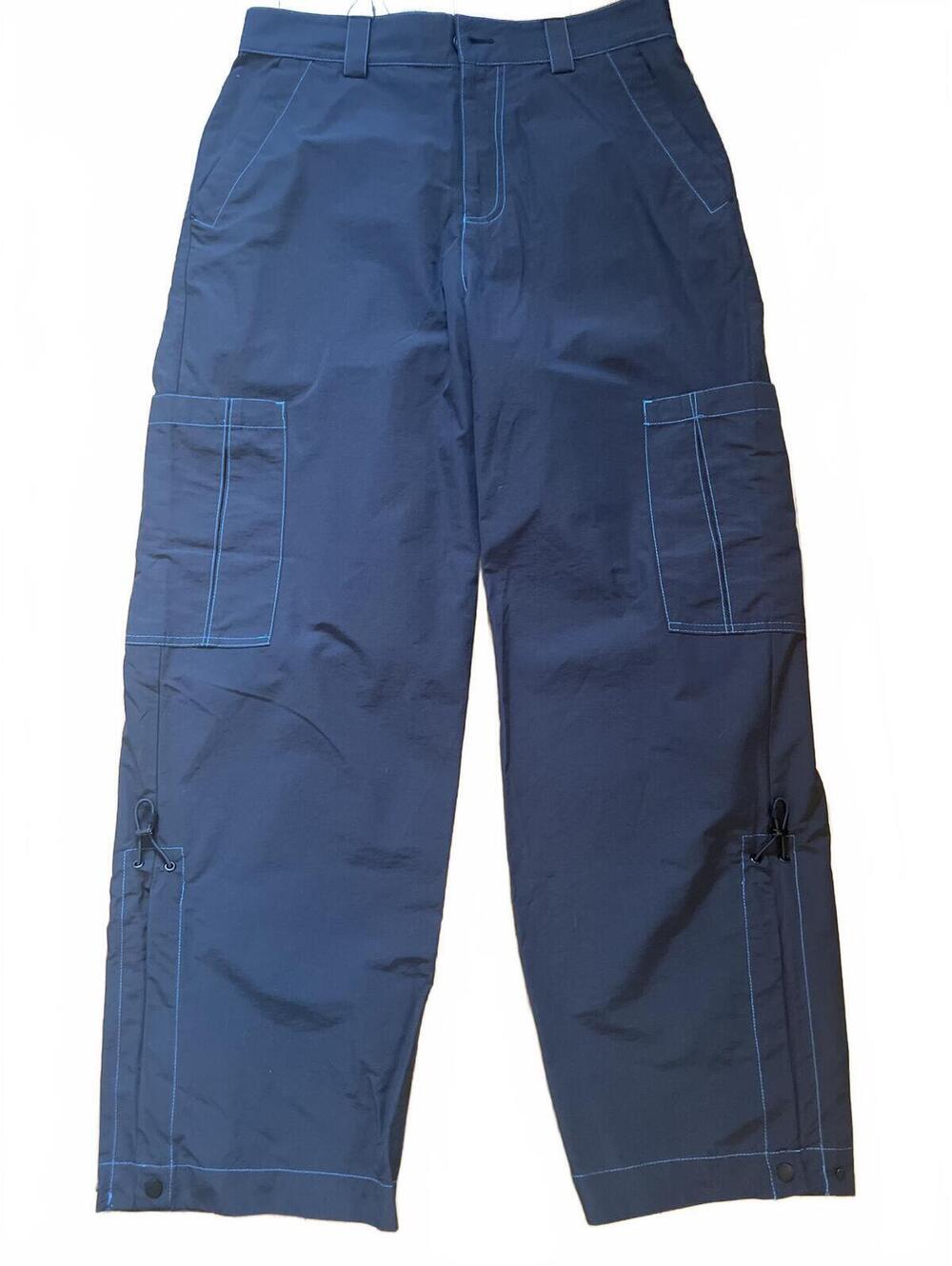 Zara Navy Blue Cargo Utility Pants Contrast Stitch NWT Men's Medium